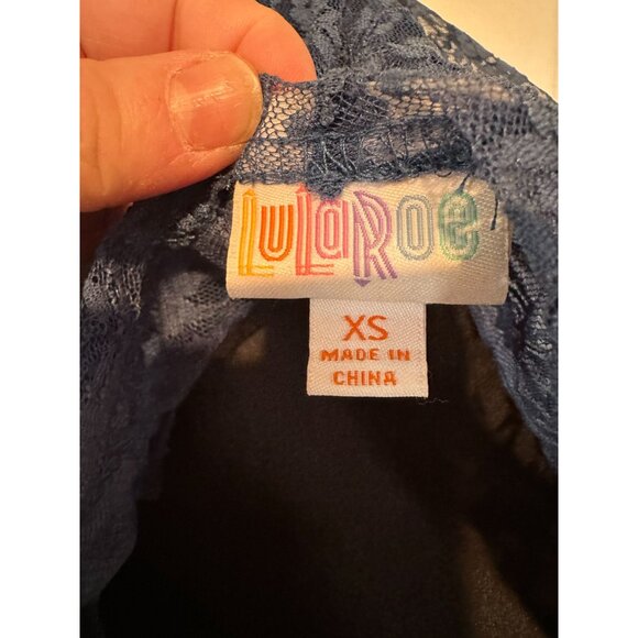 Lularoe Joy Blue Lace XS (129) - Picture 4 of 5